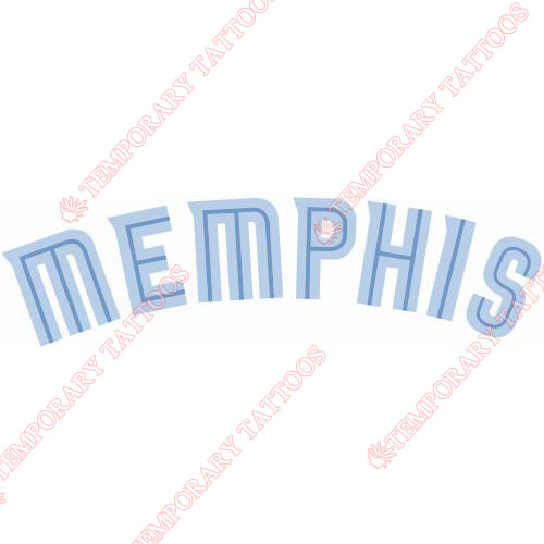 Memphis Grizzlies Customize Temporary Tattoos Stickers NO.1054
